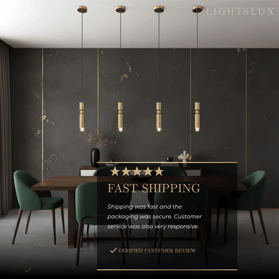 Modern Gold Pendant Light with Soft Warm Glow for Contemporary Interiors
