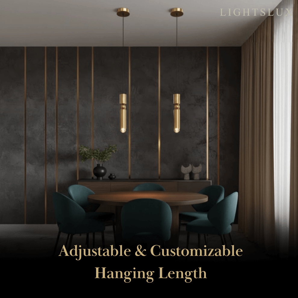 Modern Gold Pendant Light with Soft Warm Glow for Contemporary Interiors