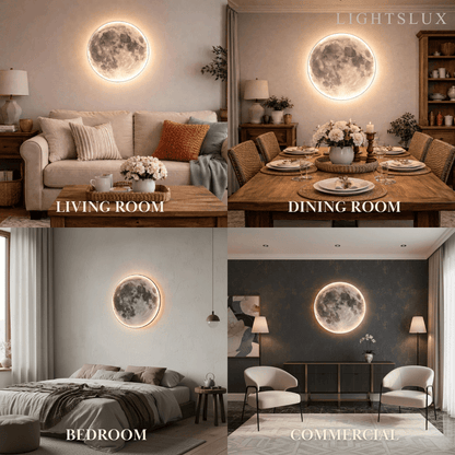 Moon Wall Night Light – Soft Warm LED Wall Lamp for Nursery & Cozy Home Lighting