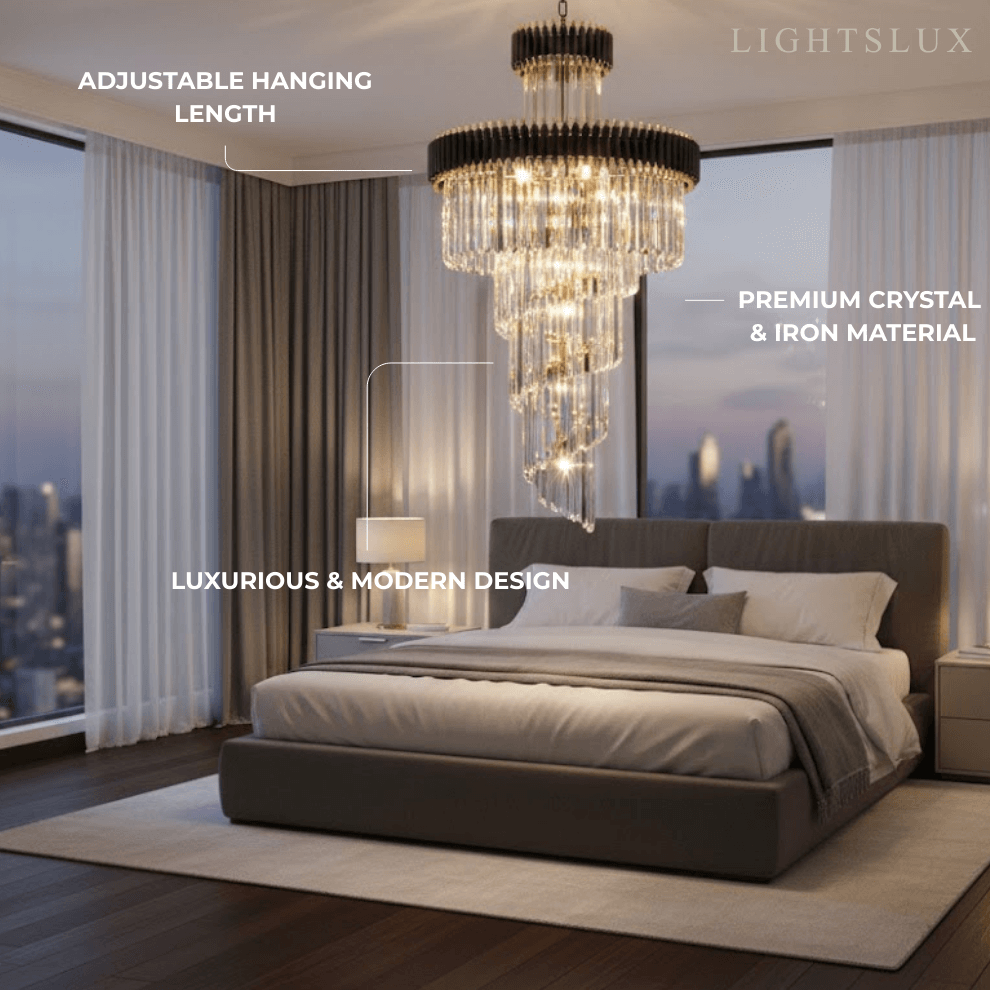 Excelis_Luxury_Cone_Crystal_Chandelier