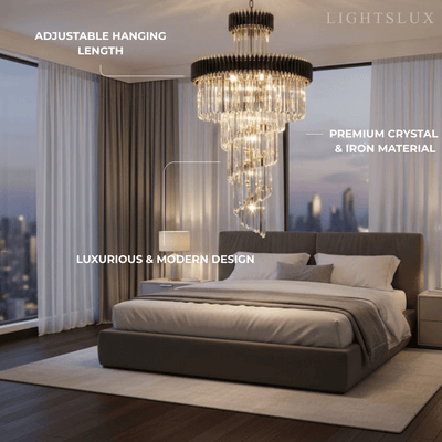 Excelis_Luxury_Cone_Crystal_Chandelier
