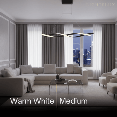 Wave Pendant Light – Matte Black Organic Sculptural LED