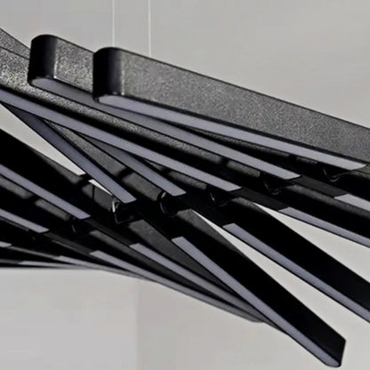 Arcato Modern Adjustable Stacked Pendant Light – Black Ash Iron Acrylic Aluminum for Kitchen Island