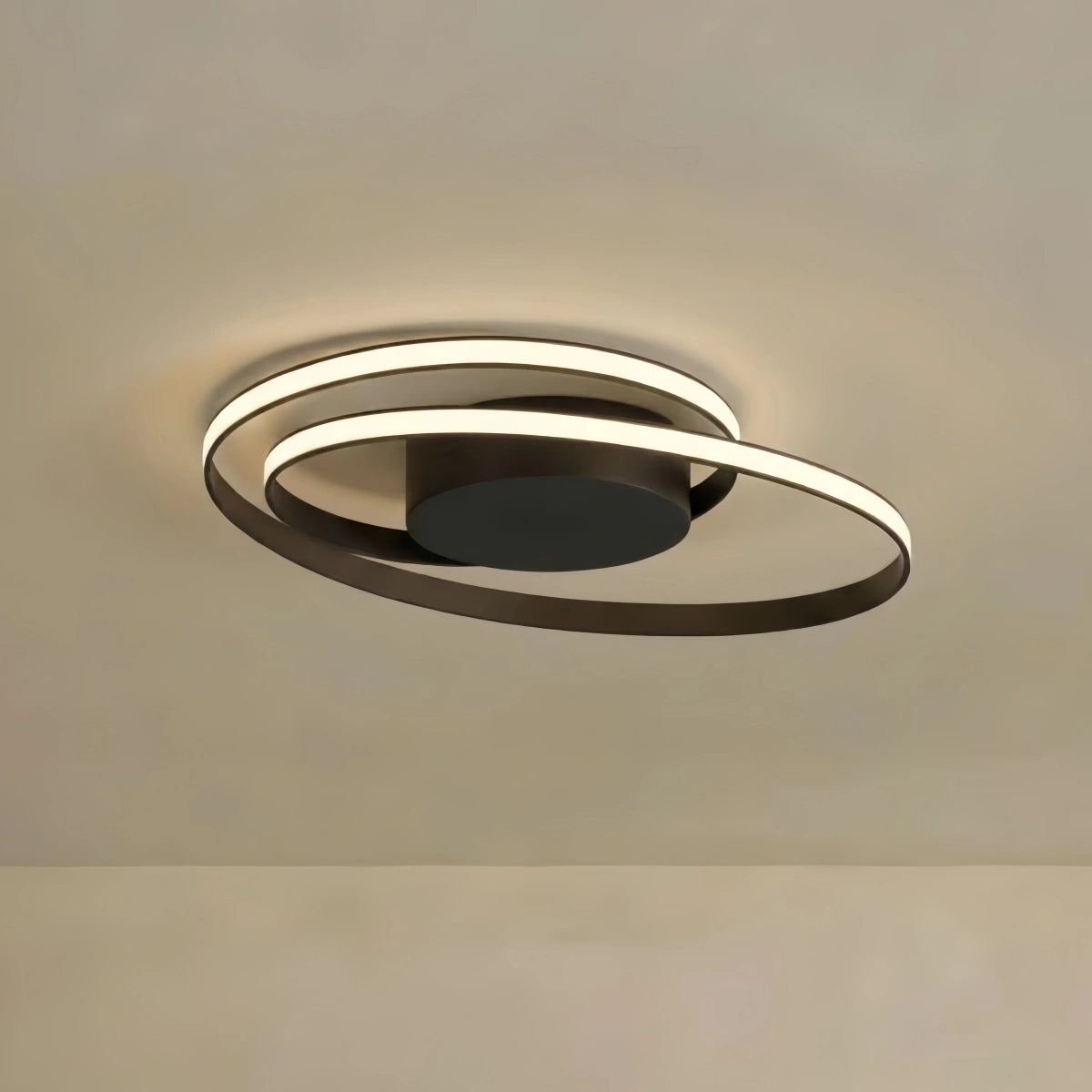 Ceiling Light – Black Ash Iron & Silica Gel for Bedroom/Living Room