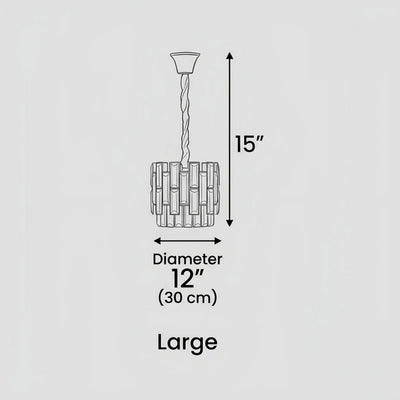 Modern Pendant Light -- Crystal & Black Metal for Dining Room