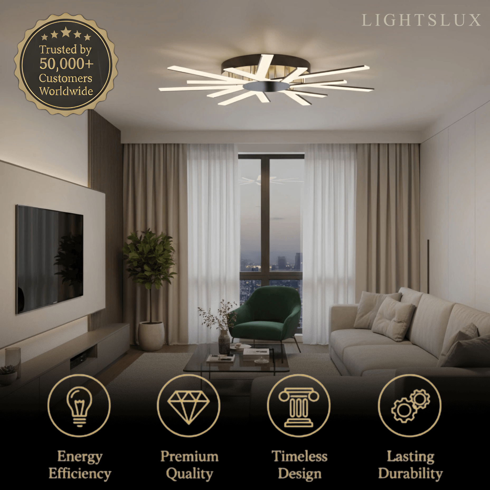 Nebula_Modern_Star_Radiating_Ceiling_Light