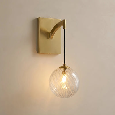 Excelis Modern Gold Globe Wall Sconce – Brushed Gold Finish Modern Elegant Design