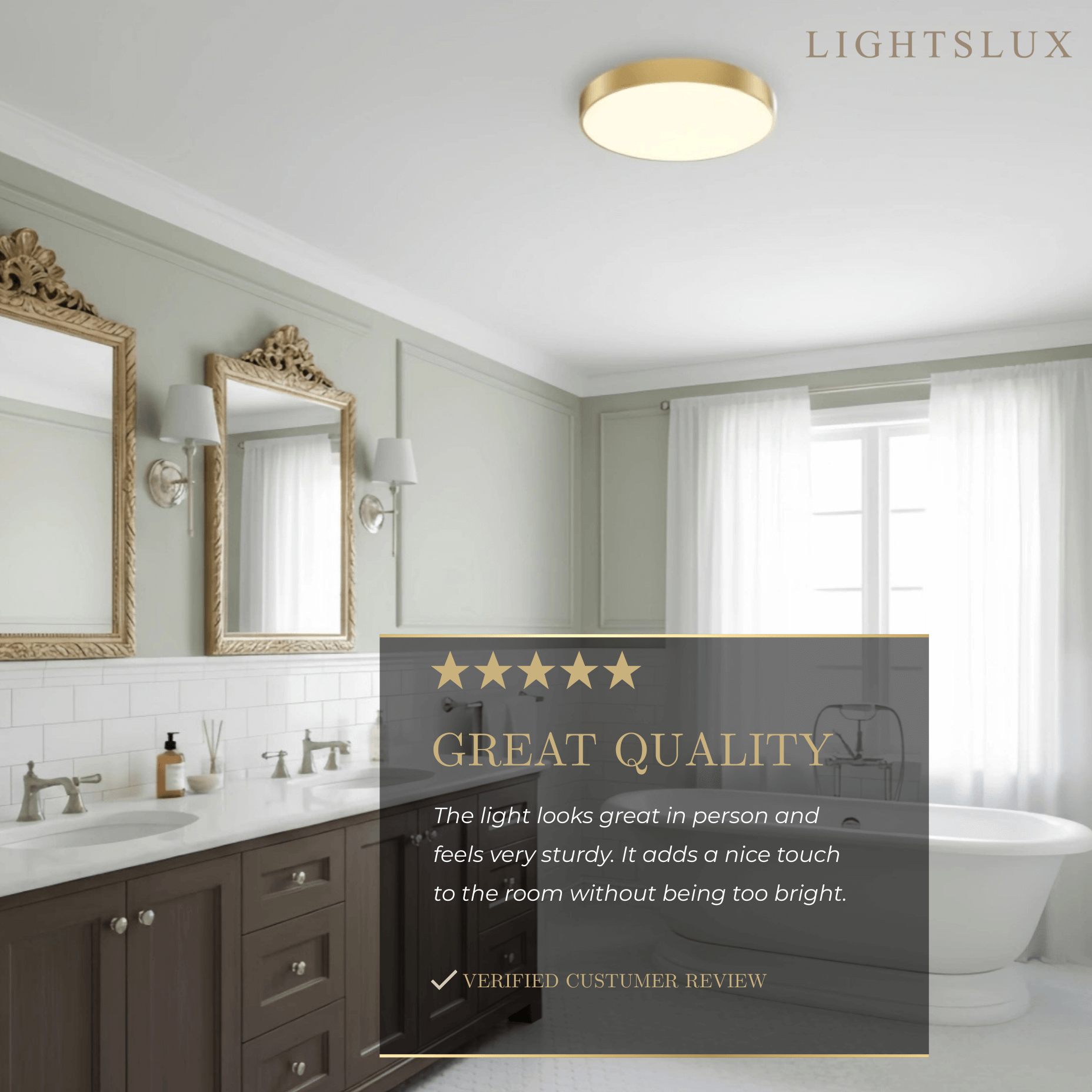 Excelis Solid Brass Ceiling Light