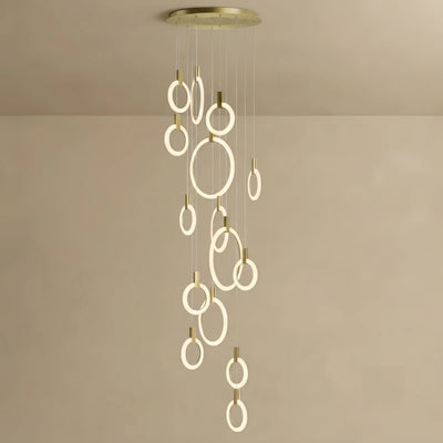 Excelis Luxury Layered Ring Chandelier – Concentric Design 