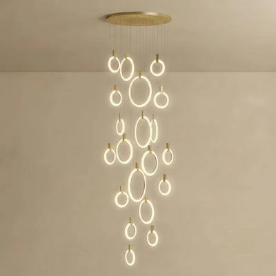 Ring Chandelier – Concentric Design for Staircase & Living Room