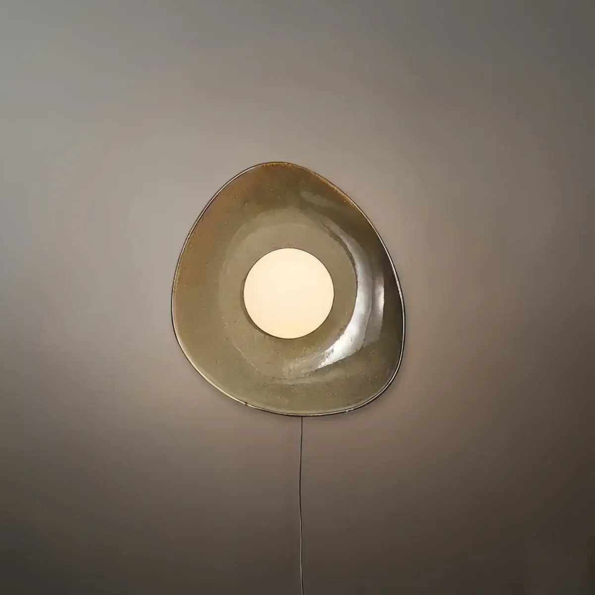 Wall Light — Handcrafted Ceramic & Translucent Glass for Living Room
