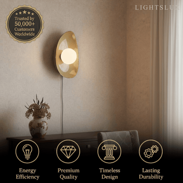  Wall Light — Handcrafted Ceramic & Translucent Glass for Living Room