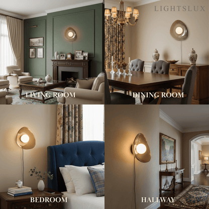  Wall Light — Handcrafted Ceramic & Translucent Glass for Living Room