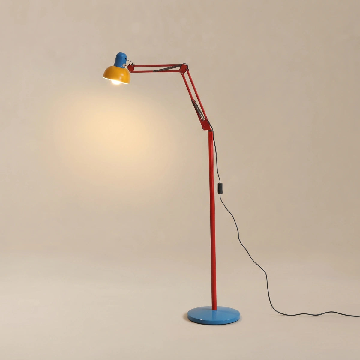 Modern Multi-Joint Floor Lamp — Adjustable Blue Red Yellow for Home Office