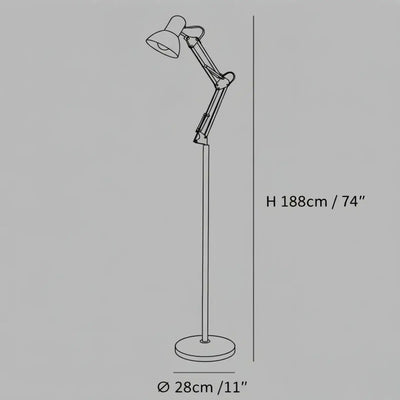 Modern Multi-Joint Floor Lamp — Adjustable Blue Red Yellow 
