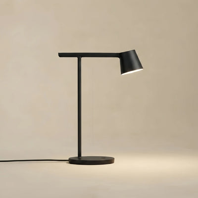 Minimalist Adjustable Table Lamp — Opal Acrylic -BLACK