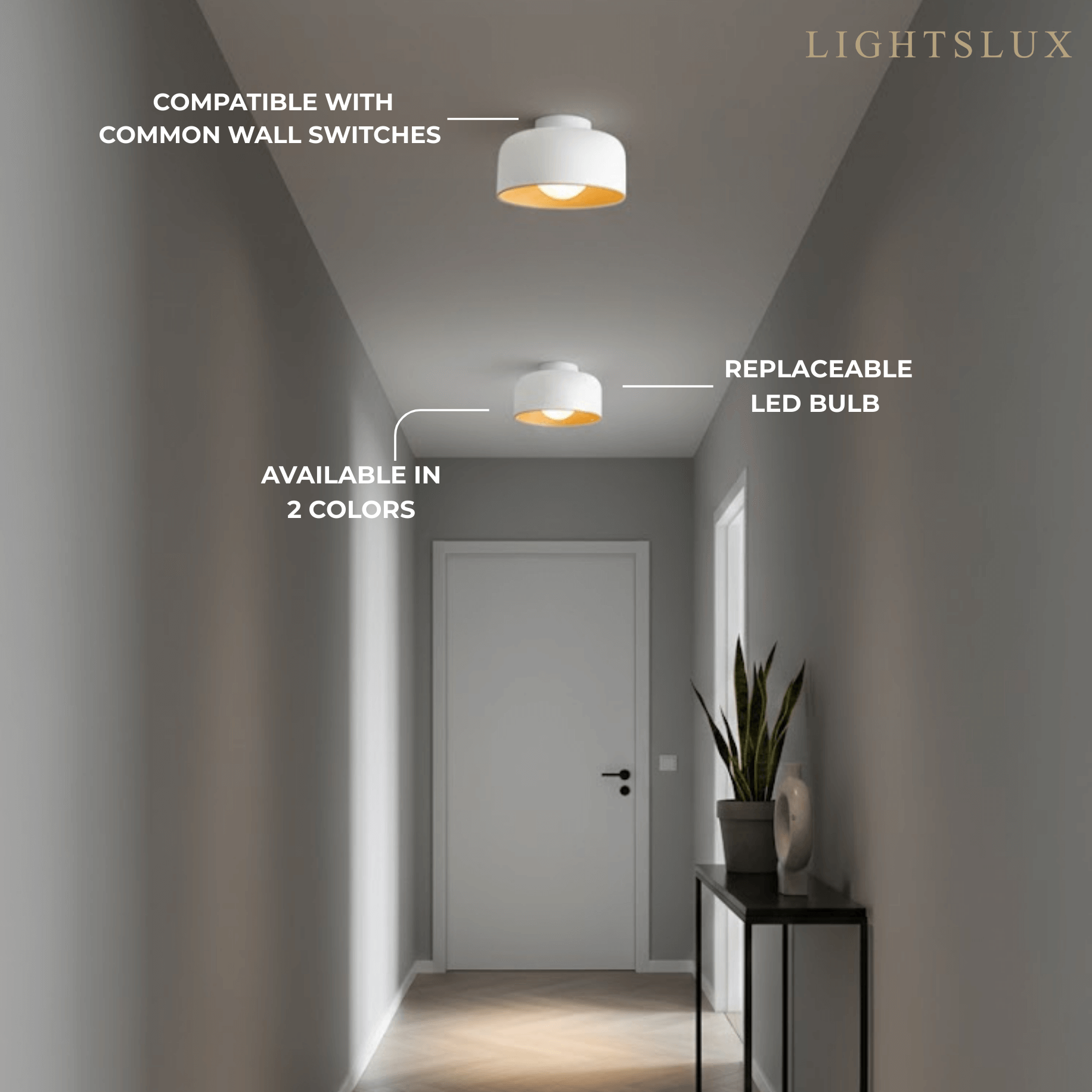 Modern Industrial Sphere Ceiling Light
