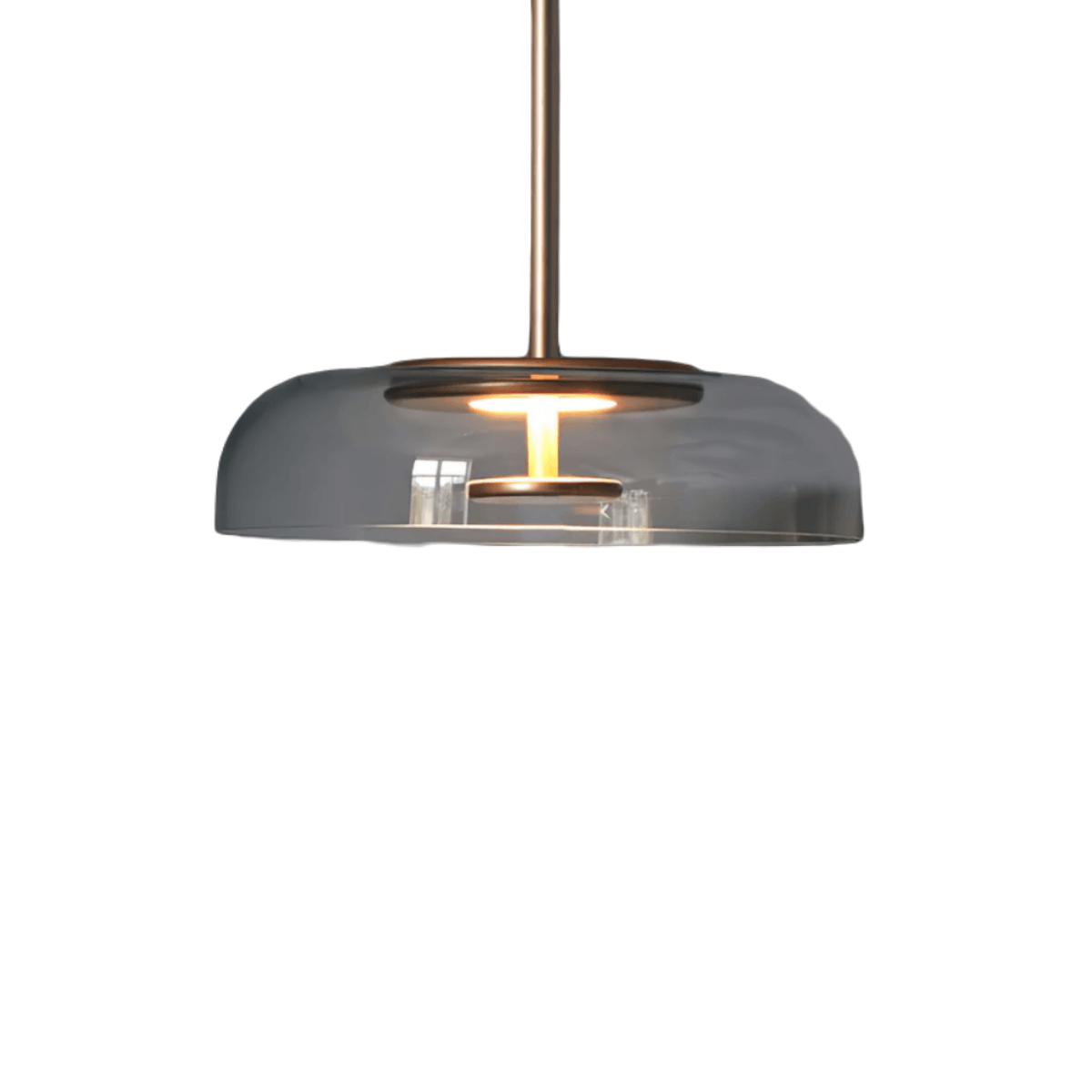 Pendant Lamp — Clear Glass Sphere & Brass Accent for Kitchen Island