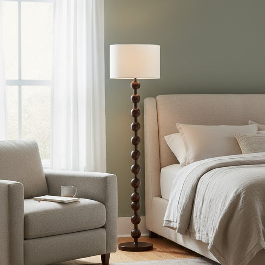 Solid Ash Wood Floor Lamp 