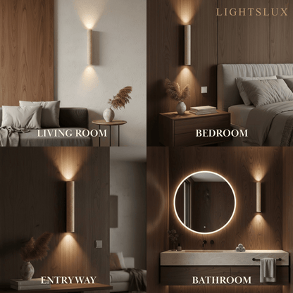 Minimalist Travertine Wall Lamp