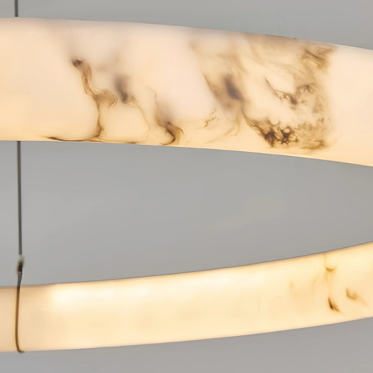Modern Alabaster Ring Pendant Lamp 
