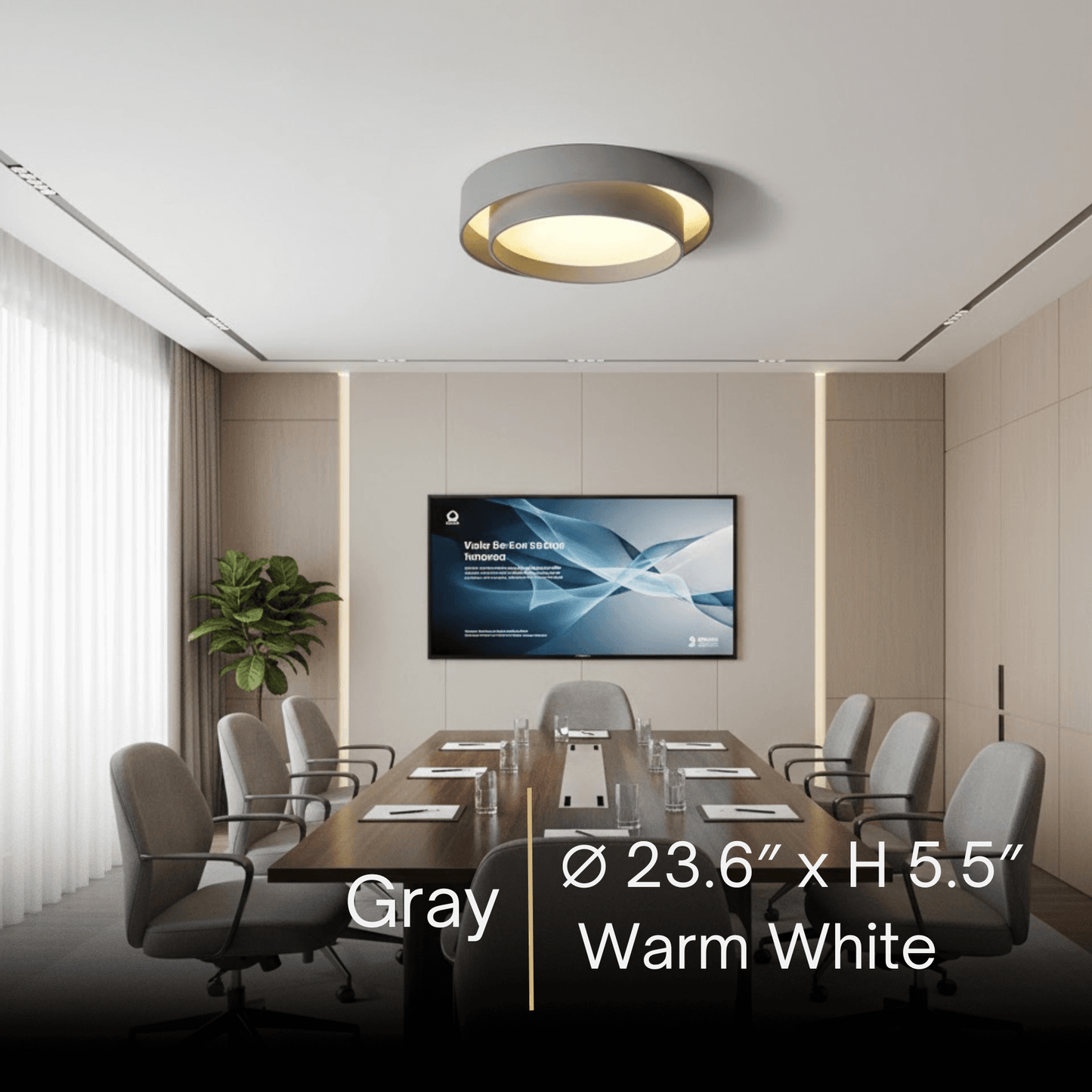 Contemporary Cylinder Ceiling Light — Matte Neutral LED for Living Room