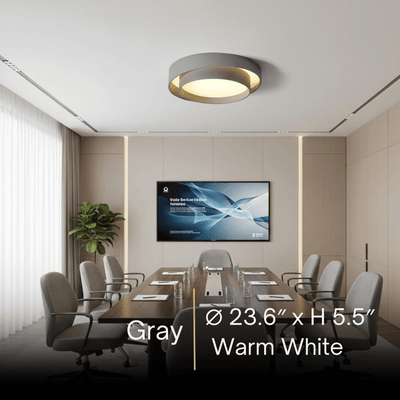 Contemporary Cylinder Ceiling Light — Matte Neutral LED for Living Room