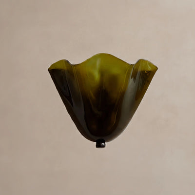 Organic Sculptural Wall Light — Petal-Form Earthy Tone for Bedroom