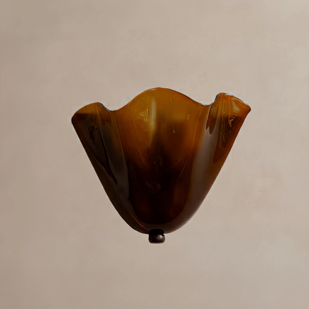 Organic Sculptural Wall Light — Petal-Form Earthy Tone for Bedroom