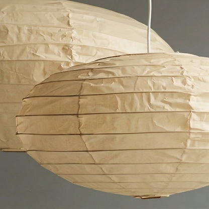 Japanese Washi Pendant Light — Mulberry Paper & Bamboo Frame