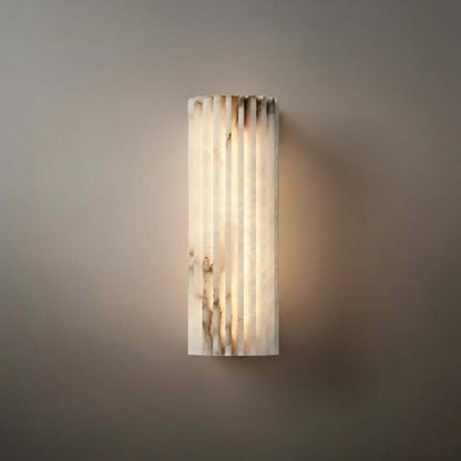 Modern Alabaster Wall Light – White Natural Stone LED Wall Lamp for Living Room