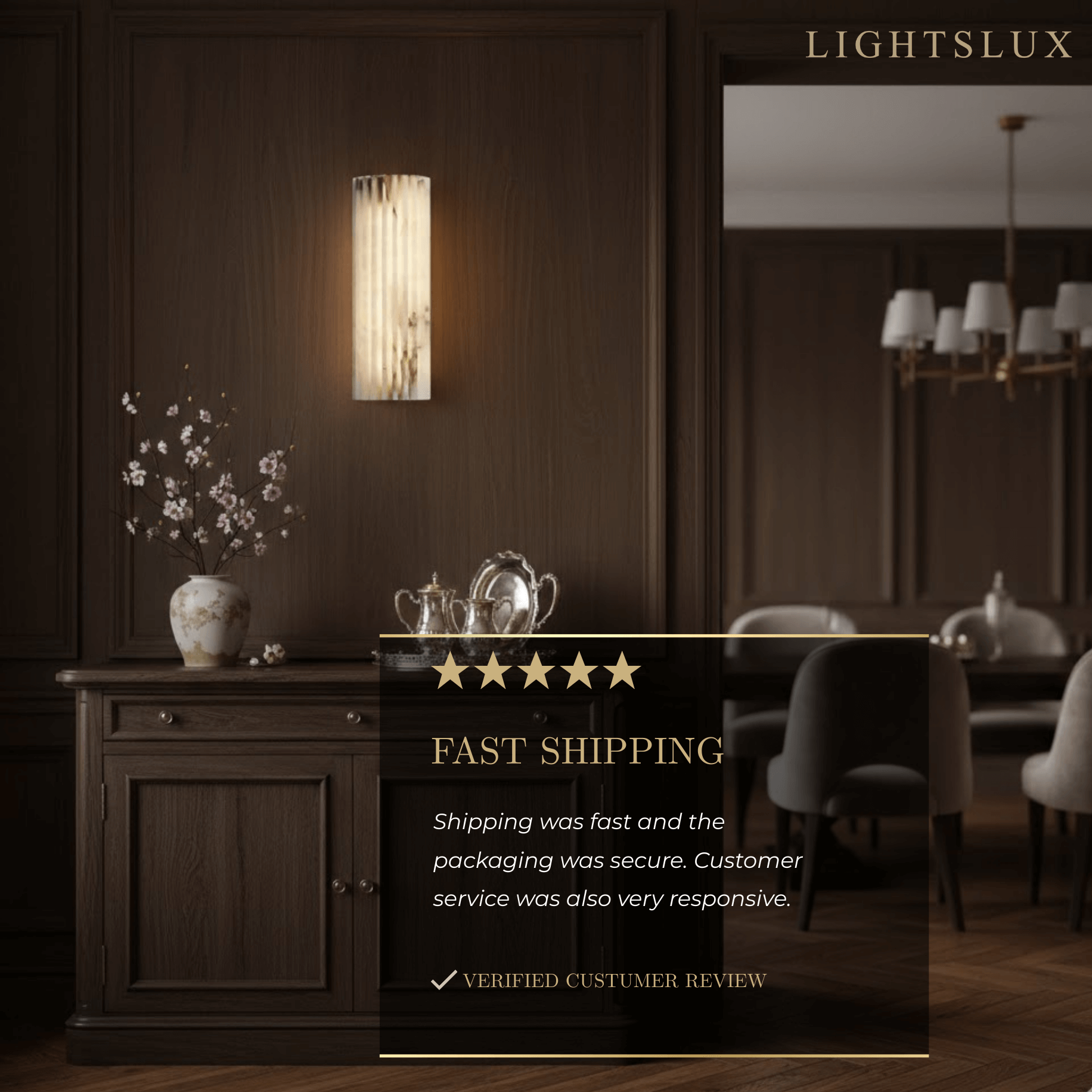 Modern Alabaster Wall Light – White Natural Stone LED Wall Lamp for Living Room