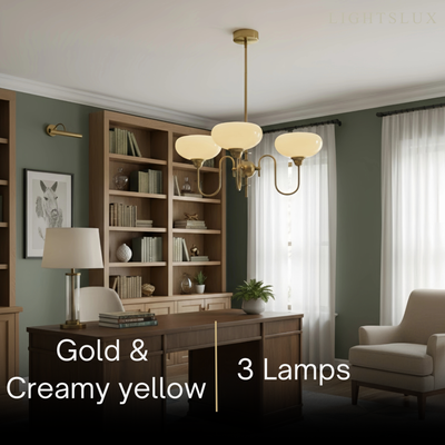 Modern Glass Chandelier – Gold or Chrome Multi-Light Ceiling Lamp