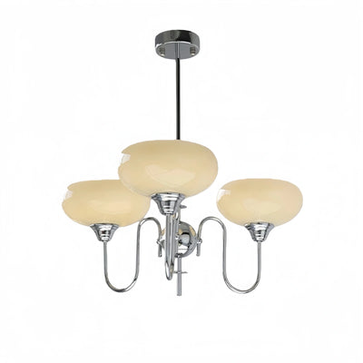 Modern Glass Chandelier – Gold or Chrome Multi-Light Ceiling Lamp