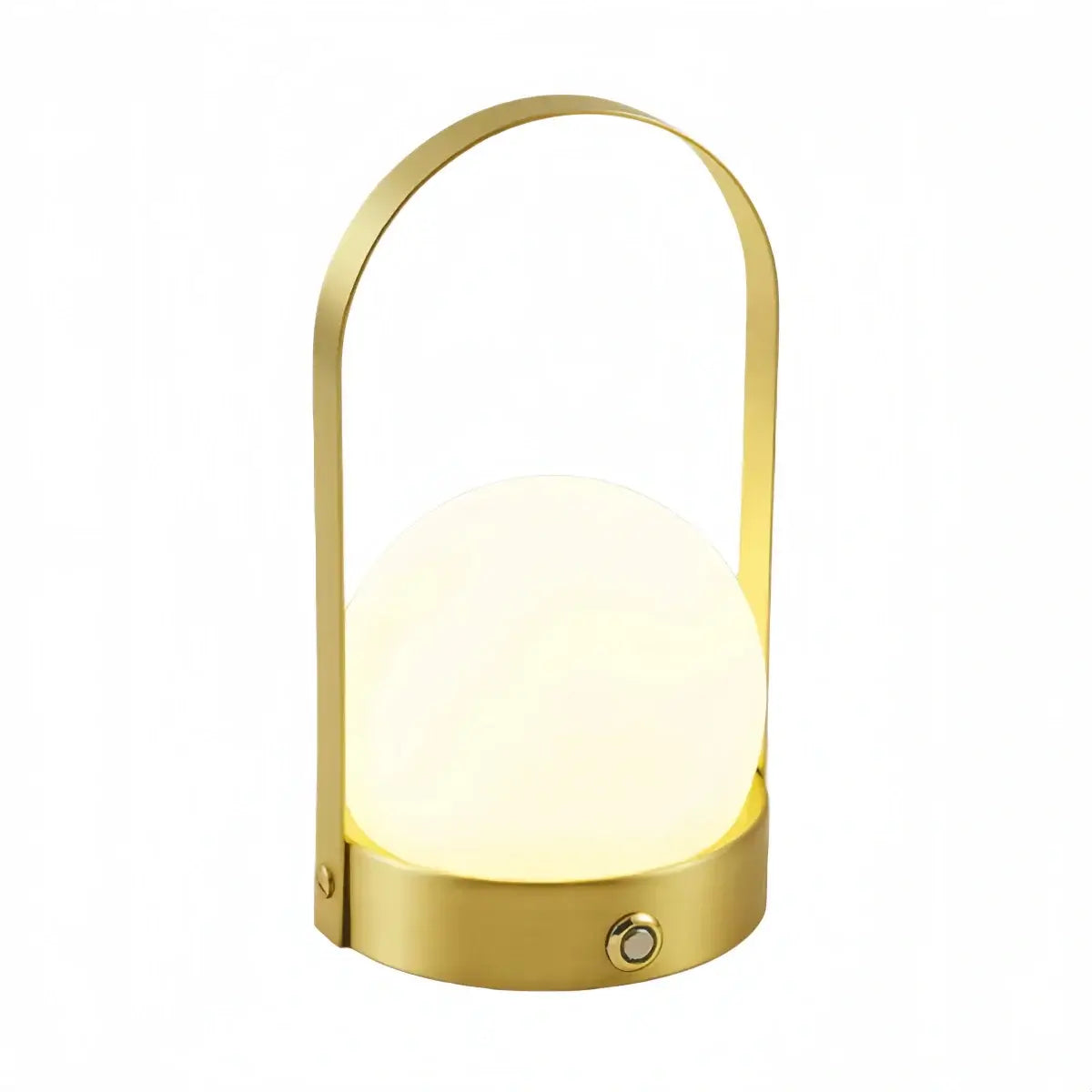 Modern Portable Table Lamp – LED Glass Lantern Light 