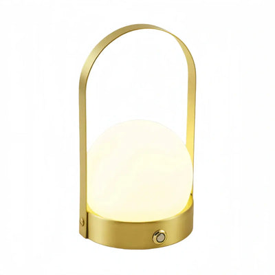 Modern Portable Table Lamp – LED Glass Lantern Light 