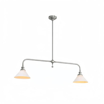 Modern Brass Pendant Light – White Ceramic Island Chandelier