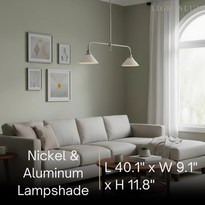 Modern Brass Pendant Light – White Ceramic Island Chandelier
