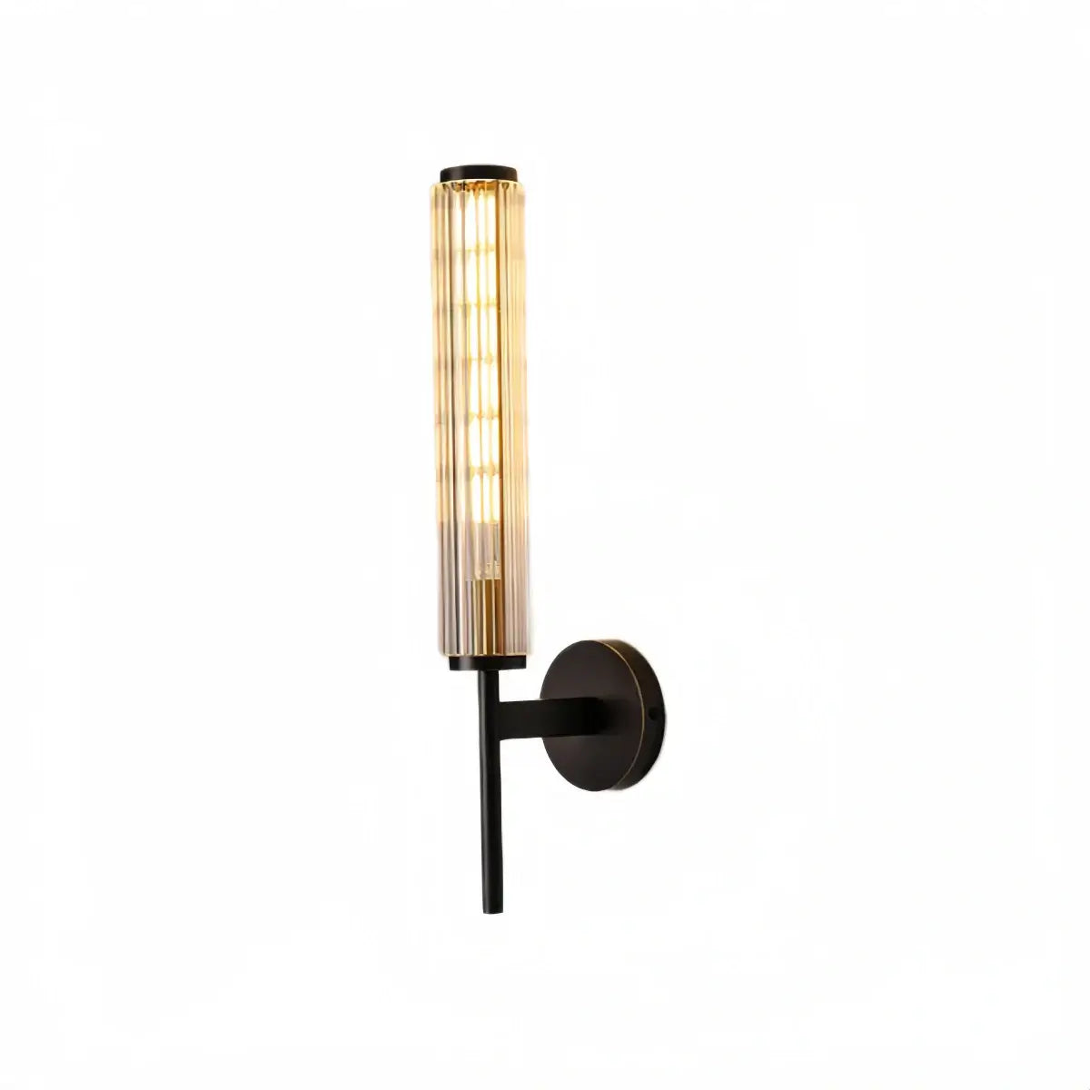 Modern Linear Wall Light – Brass and Glass LED Sconce 