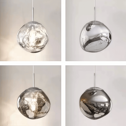 Contemporary Twisted Pendant Lamp — Mirror Finish in 4 Color