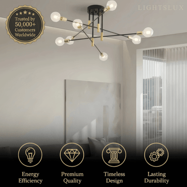 Modern Branching Chandelier 