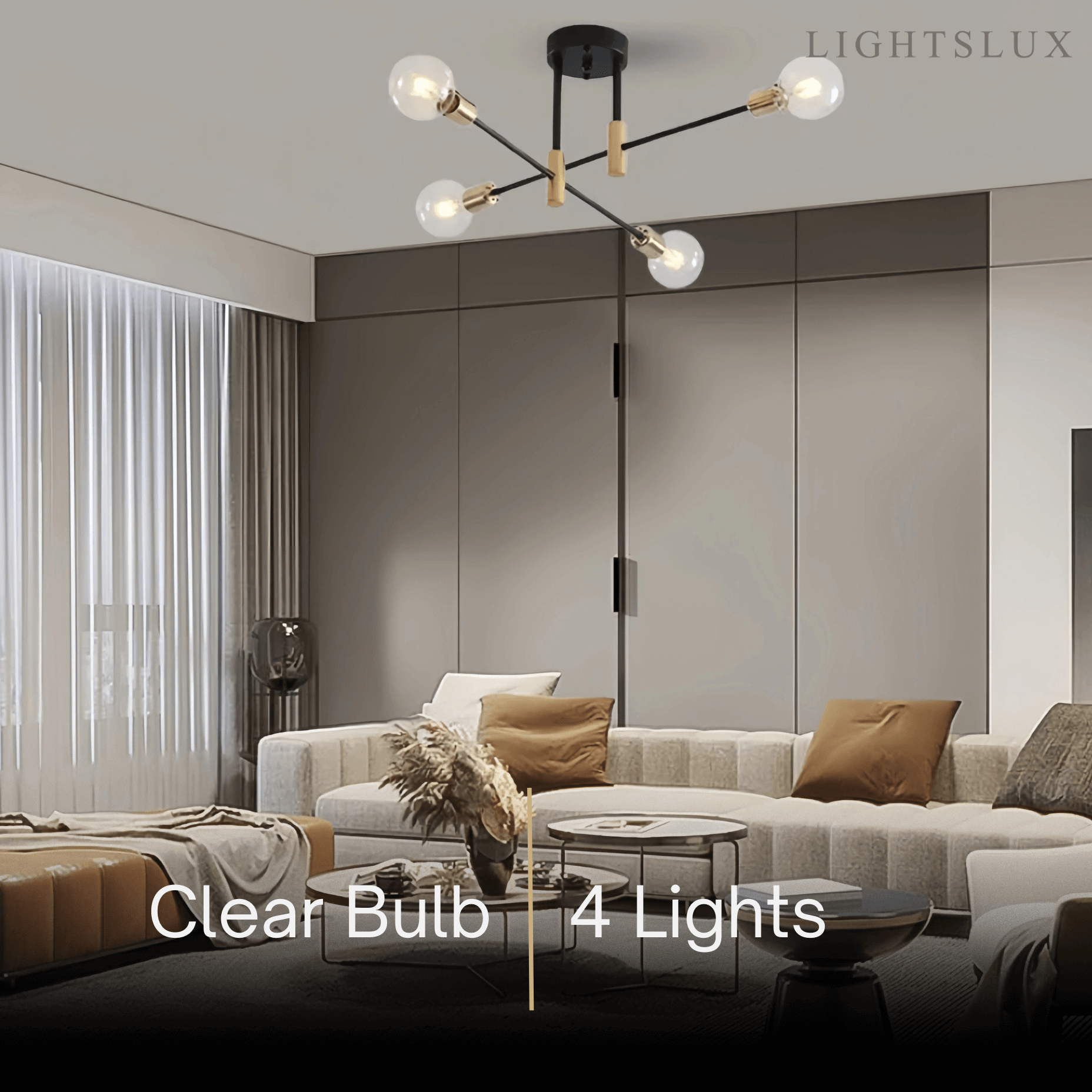 Modern Branching Chandelier 