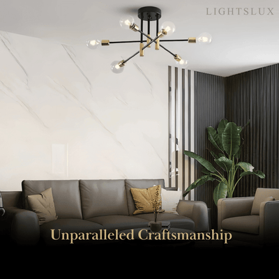 Modern Branching Chandelier 