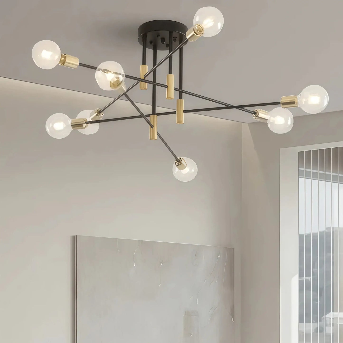 Modern Branching Chandelier 
