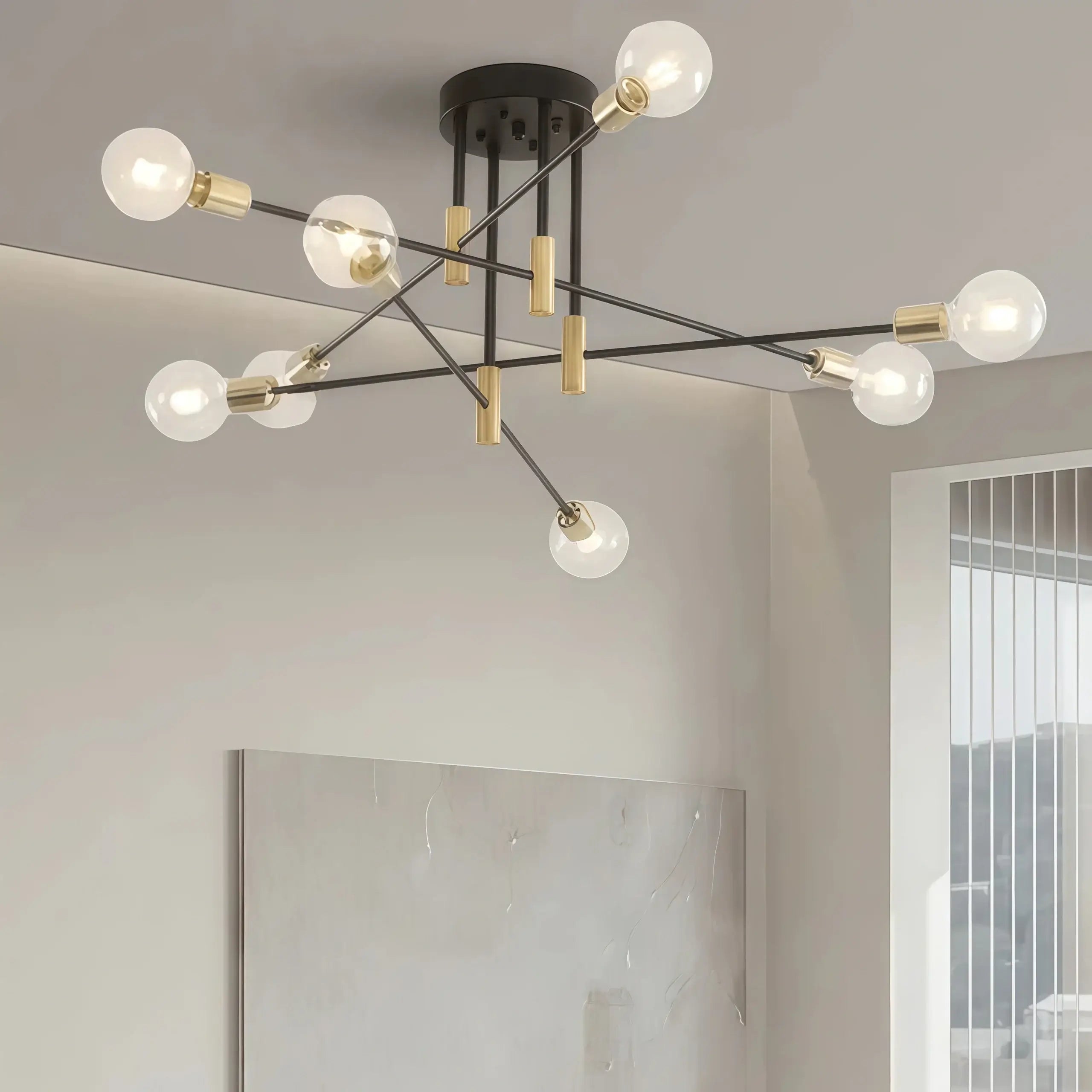 Modern Branching Chandelier 