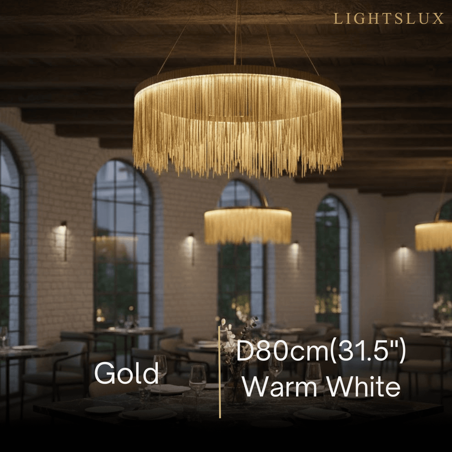 Royal Pendant Light –Gold/Satin Nickel Metal Finish for Living Room