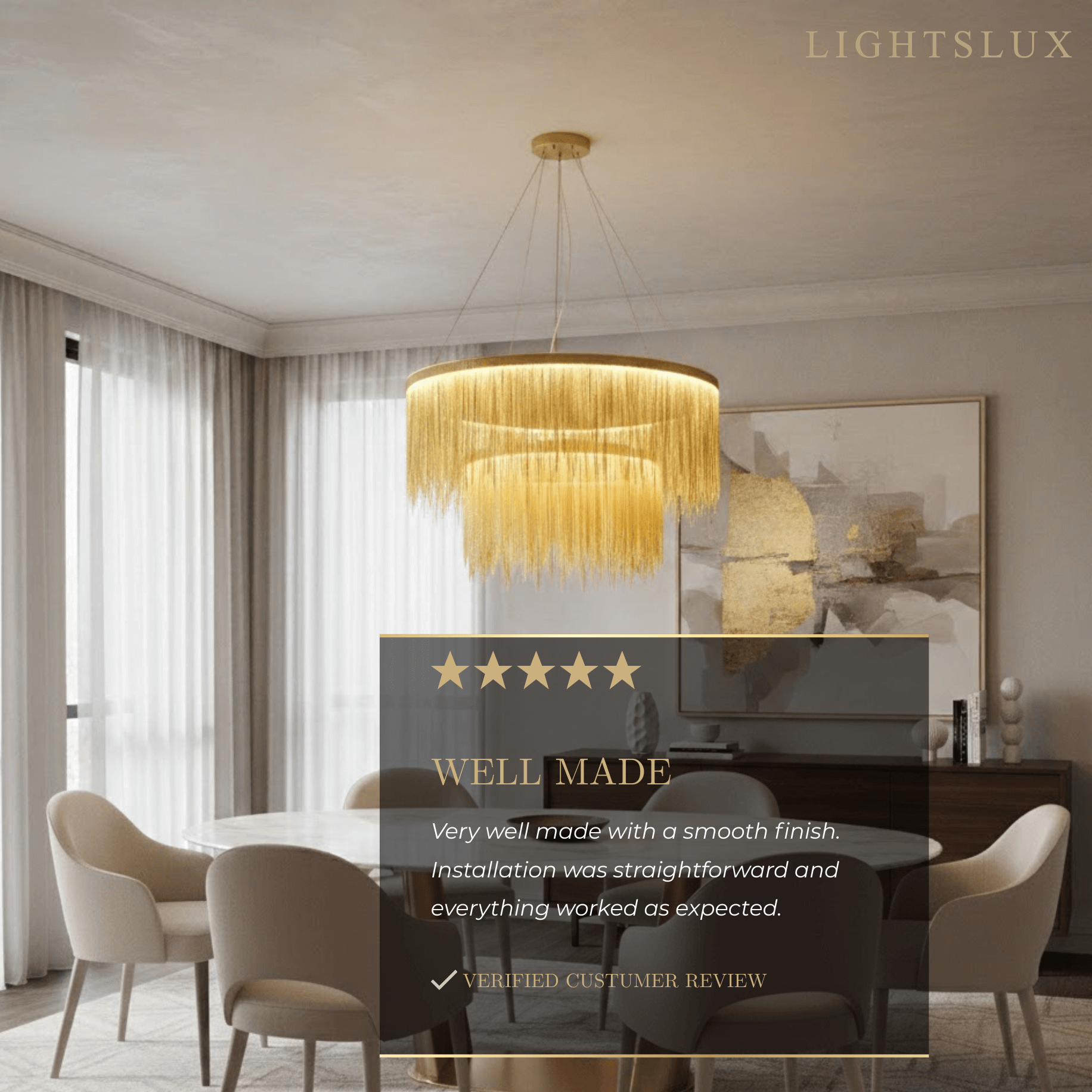 Royal Pendant Light –Gold/Satin Nickel Metal Finish
