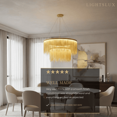 Royal Pendant Light –Gold/Satin Nickel Metal Finish