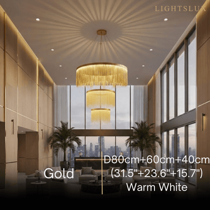 Royal Pendant Light –Gold/Satin Nickel Metal Finish for Living Room