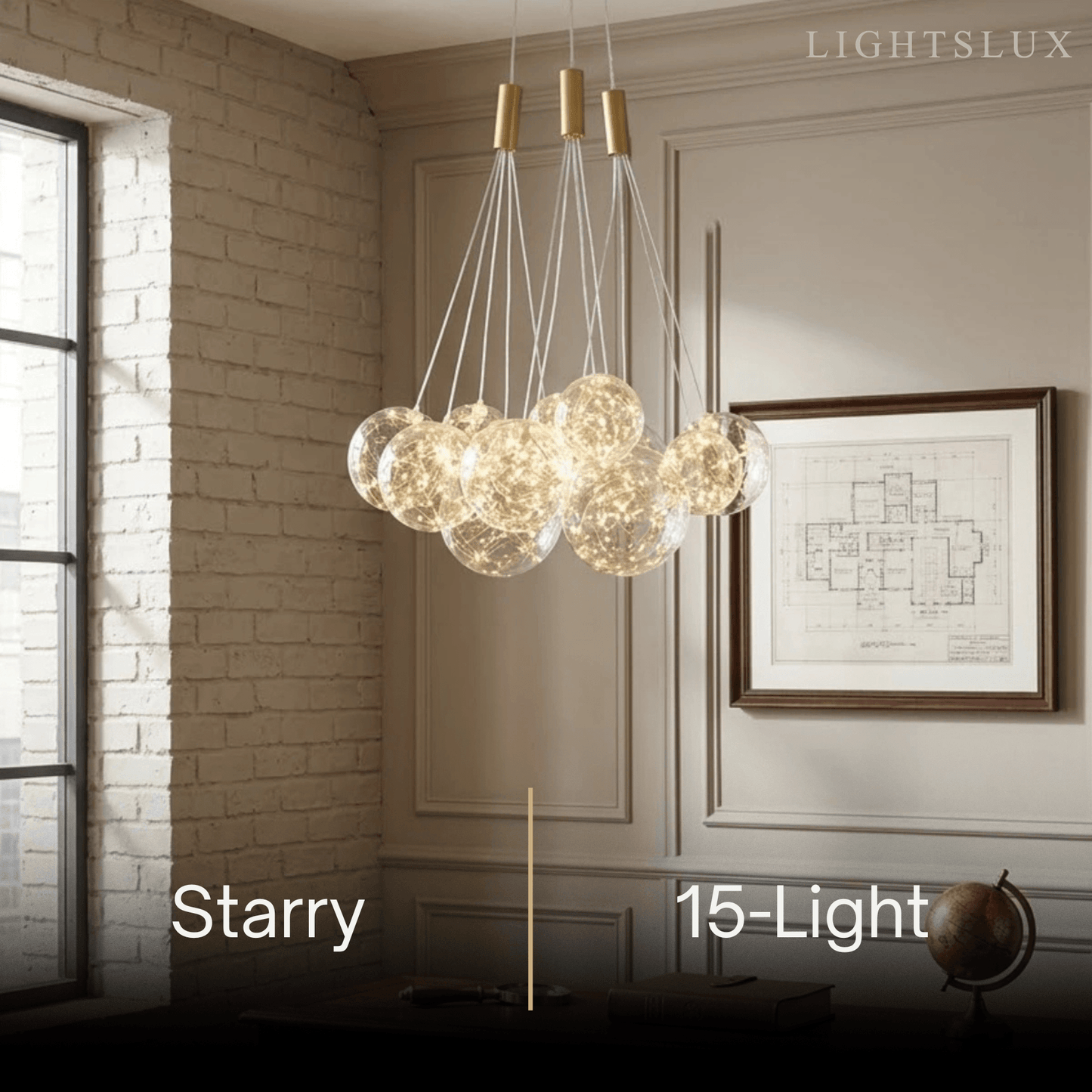 Designer Bubble Pendant Light — Clear Glass